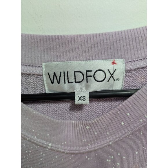 Wildfox Space Queen Purple Splatter Print Sweatshirt Cotton Blend Size XS - Picture 6 of 9